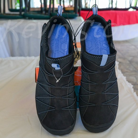 size 10 Black/Blue‎ Jsport Women’s Slip On shoes - Picture 3 of 9